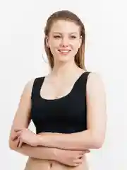 Черный бюстгальтер топ бесшовный