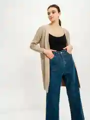 Кардиган вязаный свободного кроя без застежек Knit