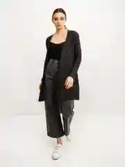 Кардиган вязаный свободного кроя без застежек Knit