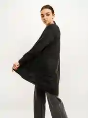 Угольный кардиган вязаный свободного кроя без застежек Knit