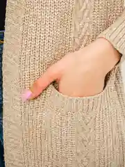 Серый кардиган вязаный свободного кроя без застежек Knit