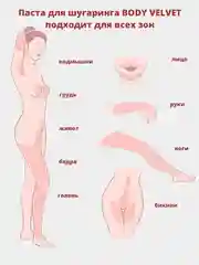 Паста для шугаринга BODY VELVET БЕЗ БОЛИ, плотная плотность, 600 г