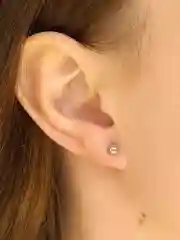 Серебряный серьги-гвоздики круглые маленькие