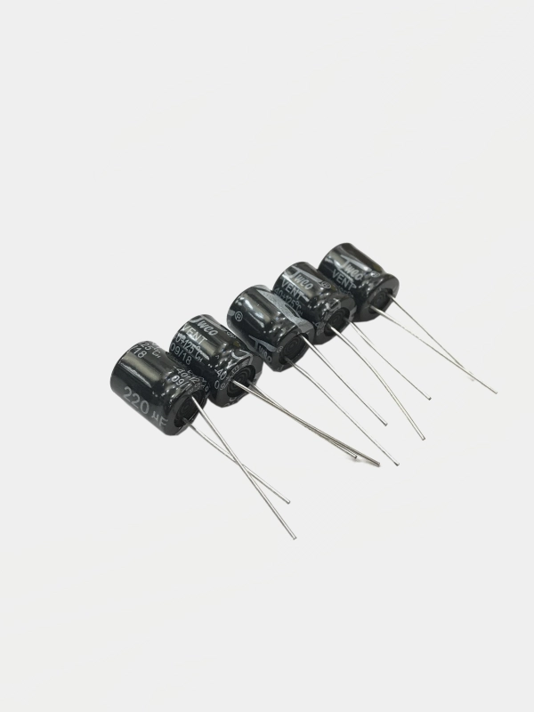 10 штук 220мкф 50В Конденсатор электролитический 220UF 50V 105C 10х13мм