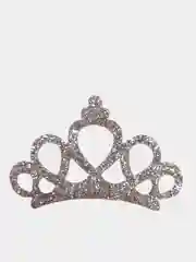 Серебряный патч с блёстками "Корона"