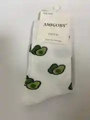 Зеленый носки с рисунком авокадо