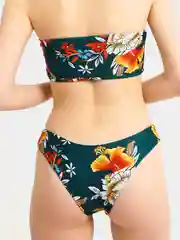 Белый купальник раздельный женский без бретелей