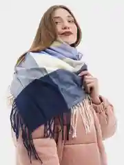 Синий платок в клетку