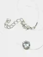 Серый колье на леске с цирконом