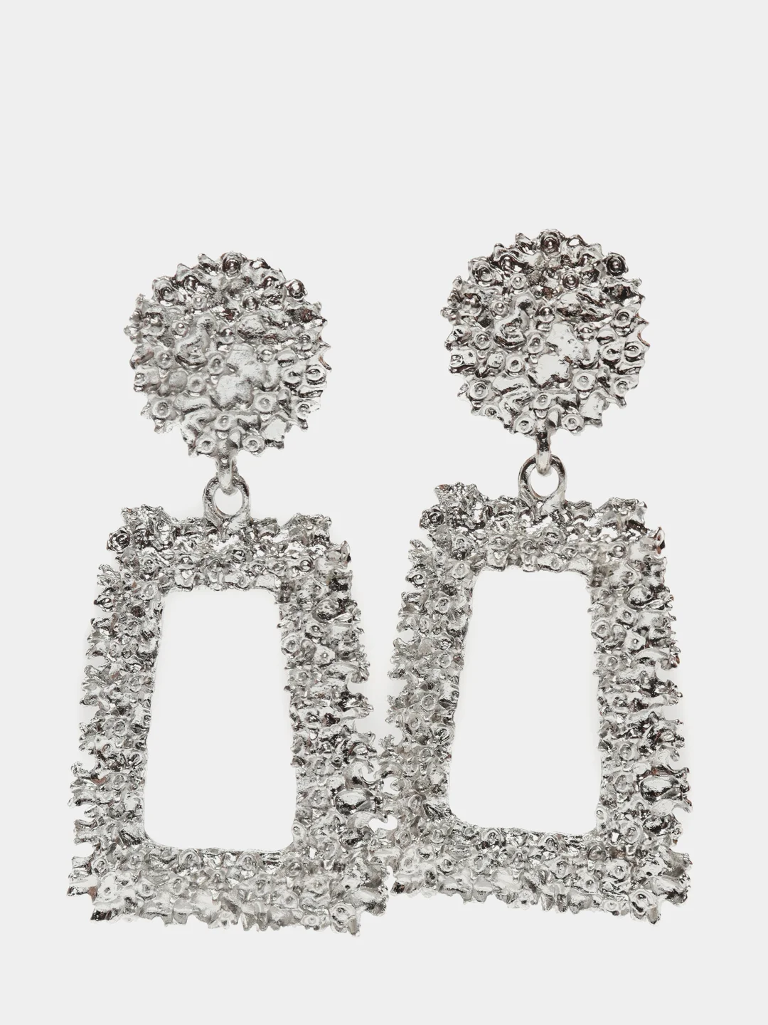 Серебряный серьги геометрической формы