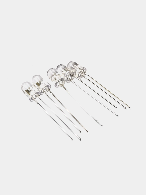 20 штук УФ Светодиод 5мм ультрафиолетовый 3.4v 20ma 390-400nm (стандартная линза)