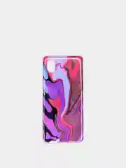 Пурпурный чехол Samsung Galaxy A01 Core, Самсунг Галакси А01 Кор силиконовый с мраморным рисунком