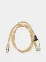 Золотой кабель USB для зарядки 2-х метровый мощность 2А+магнитный коннектор