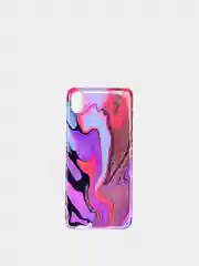 Пурпурный чехол Xiaomi Redmi 7A, Сяоми Редми 7А силиконовый с мраморным рисунком