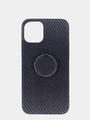 Чехол iPhone 12 mini (5.4) силиконовый под кожу с кольцом