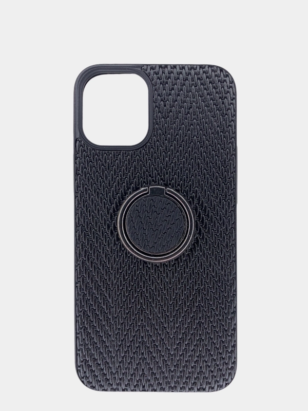 Чехол iPhone 12 mini (5.4) силиконовый под кожу с кольцом