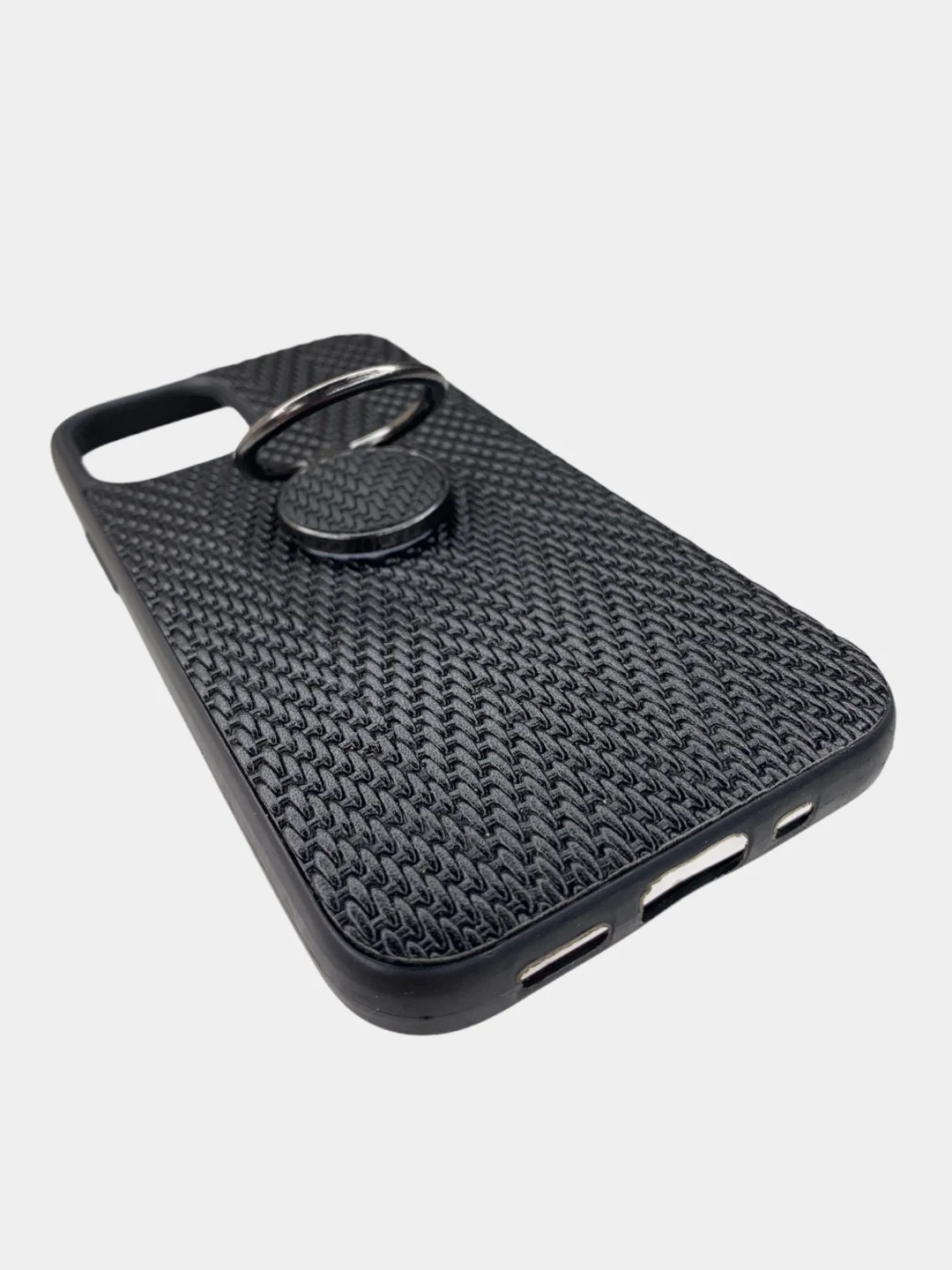 Чехол iPhone 12 mini (5.4) силиконовый под кожу с кольцом
