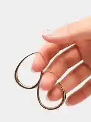 Каплевидные серьги крупные, сережки из бижутерного сплава