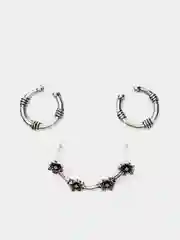 Серьги-каффы, сережки гвоздики, клипсы обманки на хрящ, набор украшений в восточном стиле