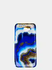 Золотой чехол Samsung Galaxy A7 2017 / SM-A720, Галакси А7 2017, силиконовый с мраморным рисунком