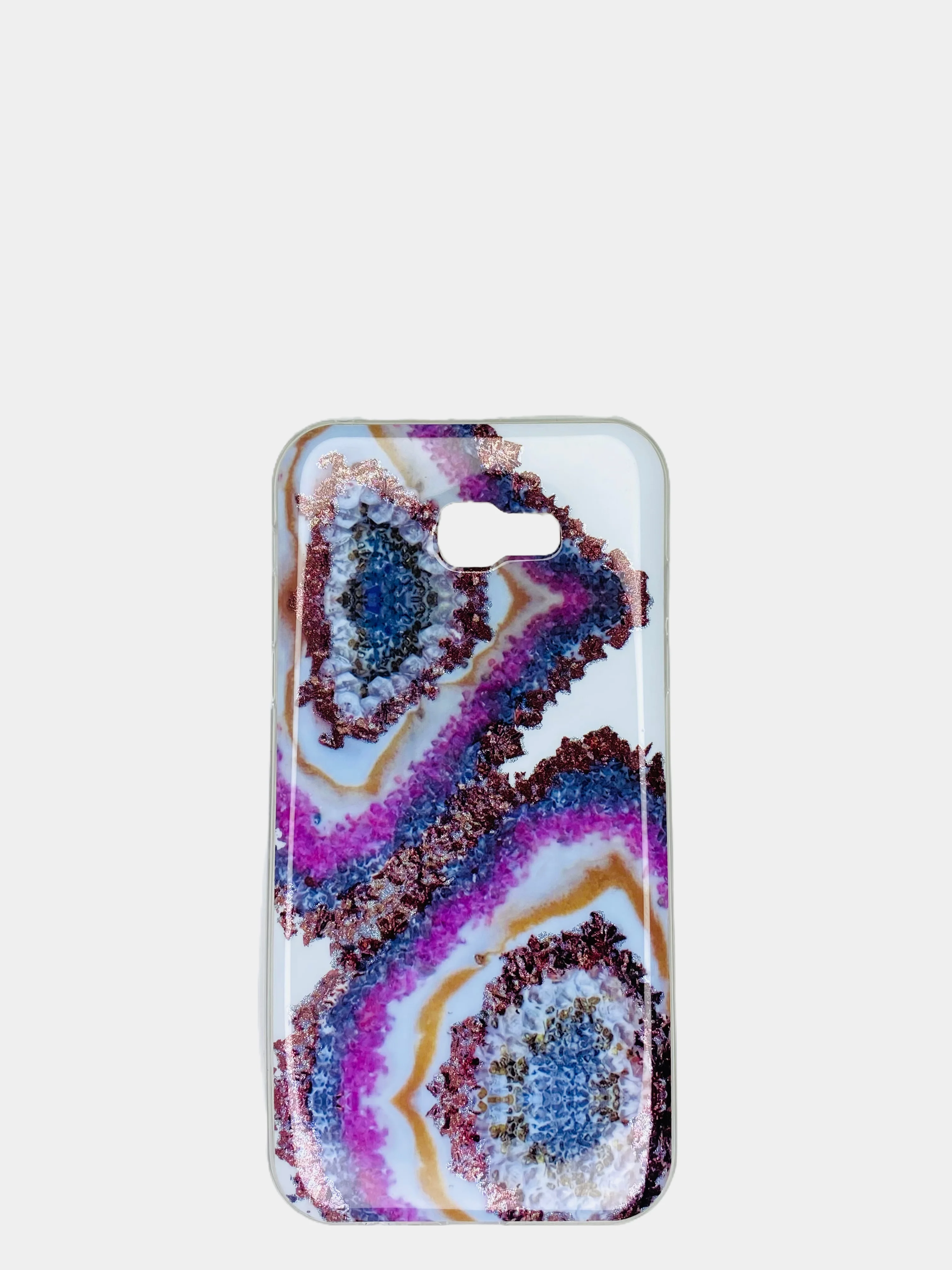 Коралловый меланж чехол Samsung Galaxy A7 2017 / SM-A720, Галакси А7 2017, силиконовый с мраморным рисунком