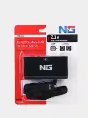 Разветвитель прикуривателя на 2 гнезда, с 2 разъемами USB 2.1А