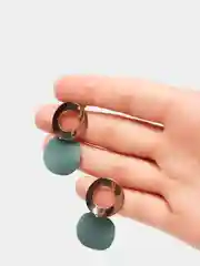 Зеленый серьги-гвоздики длинные, круглые сережки с застежкой гвоздик, серьги подвески, 3 цвета