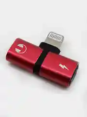 Красный аудио переходник lightning на 2 lightning