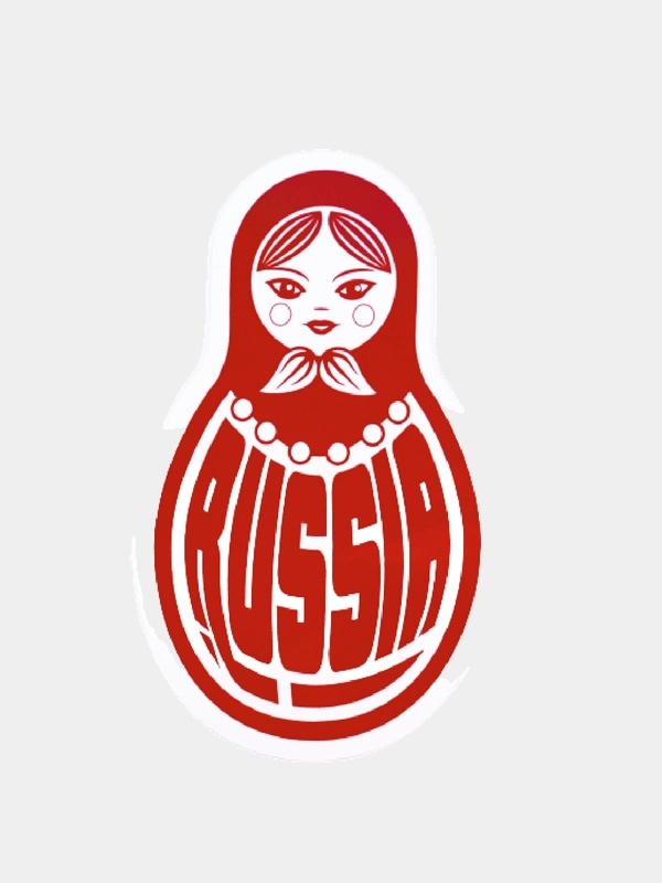 Наклейка "Матрешка Russia"