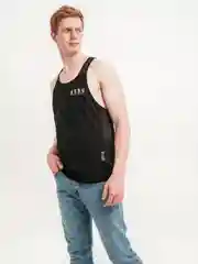 Черный майка для занятий фитнесом