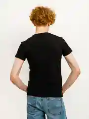 Черный мужская футболка