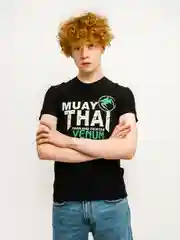 Черный мужская футболка