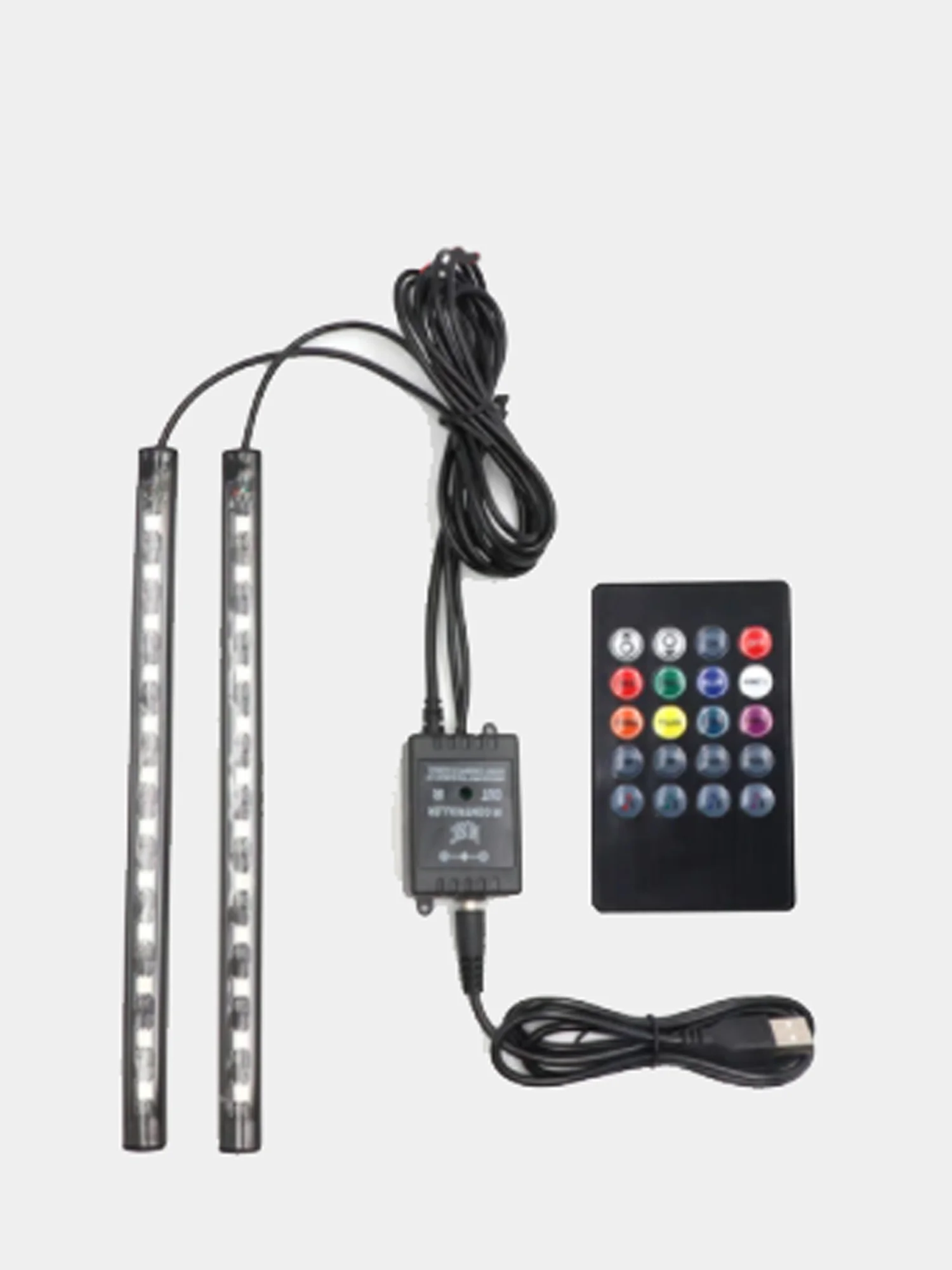 Черный подсветка на ноги для салона авто, светодиодная лента RGB для автомобиля