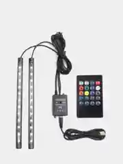 Черный подсветка на ноги для салона авто, светодиодная лента RGB для автомобиля