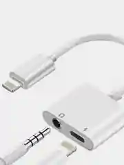 Адаптер аудио переходник J-009 (Lightning/3.5mm jack aux + Lightning для Apple iPhone)
