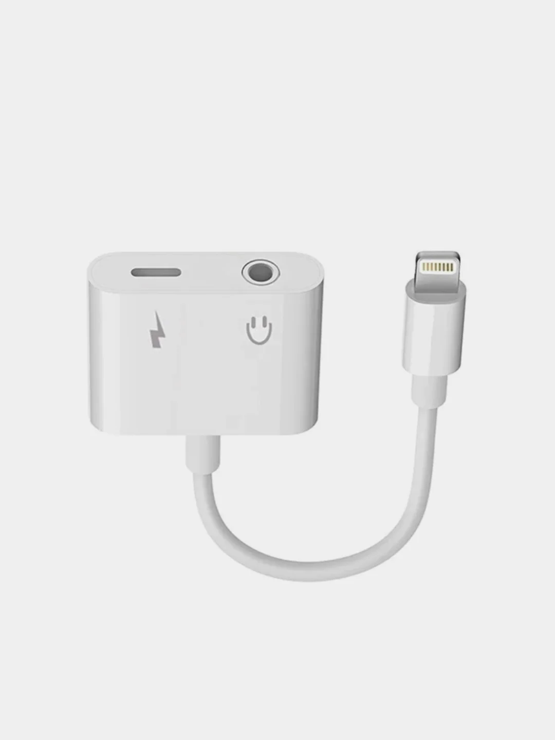 Адаптер аудио переходник J-009 (Lightning/3.5mm jack aux + Lightning для Apple iPhone)