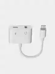Адаптер аудио переходник J-009 (Lightning/3.5mm jack aux + Lightning для Apple iPhone)