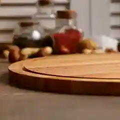 Доска разделочная деревянная круглая Доляна Фортуна, d=30 см, толщ 2 см, берёза (4034209)