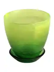 Горшок NiNaGlass алеб.крш.жел.-зел