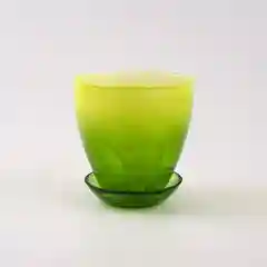Горшок NiNaGlass алеб.крш.жел.-зел