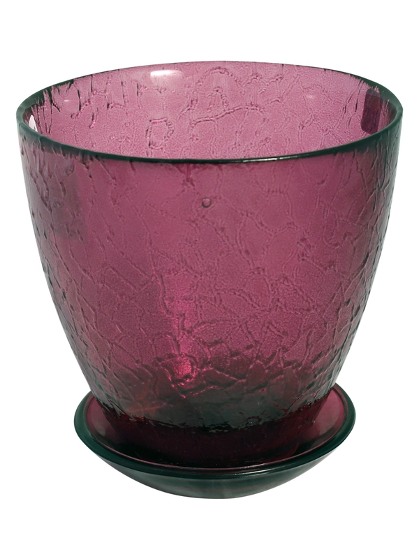 Горшок NiNaGlass "Змейка" крш.вишня