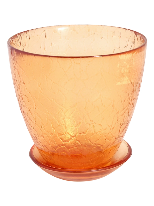 Горшок NiNaGlass "Змейка" крш.орж
