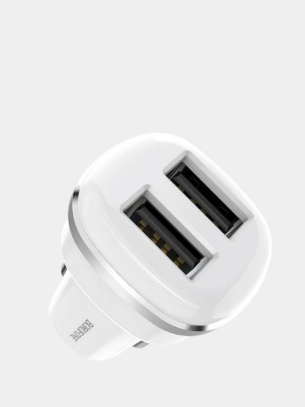 Автомобильное З/У Borofone BZ13 2USB 2.4A, белый