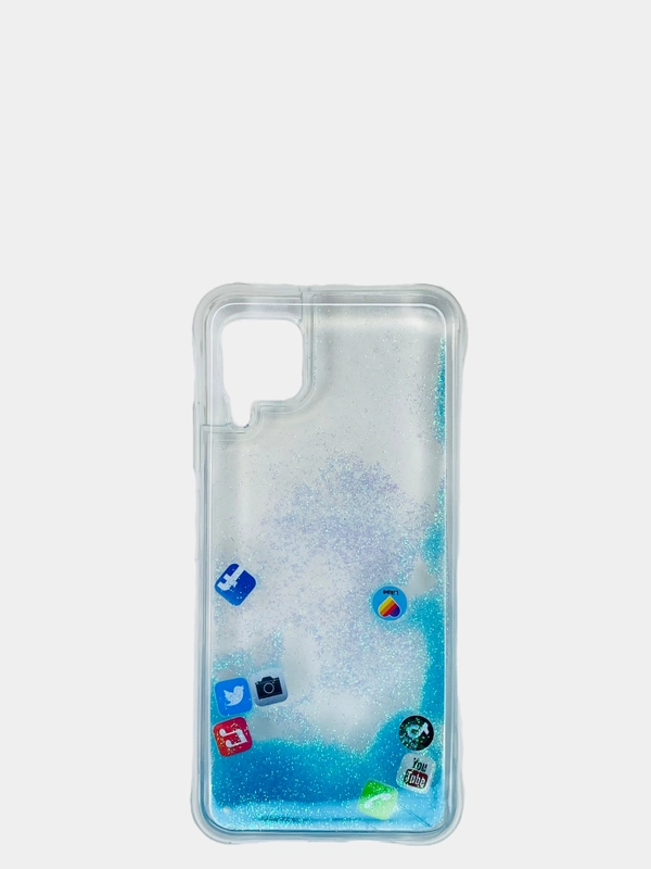 Чехол Huawei P40 Lite, Хуавей П40 Лайт силиконовый переливающийся жидкий с блестками