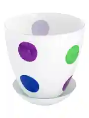 Горшок NiNaGlass крш. "Горох" фиол.сал