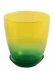 Горшок NiNaGlass алеб.крш.жел.-зел