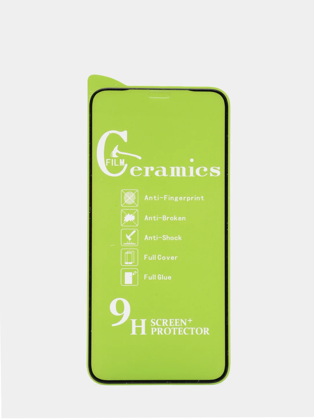 Черный защитное ГИБРИДНОЕ СТЕКЛО CERAMICS ДЛЯ iPHONE 6, 6s ,7,XR, 11, X, XS, 11PRO, 12, 12PRO MAX