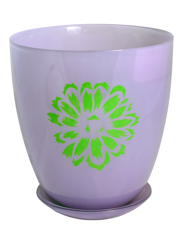 Горшок NiNaGlass крш."Гвоздика" салат.сир