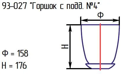 Горшок NiNaGlass крш.бел."Графика"/С