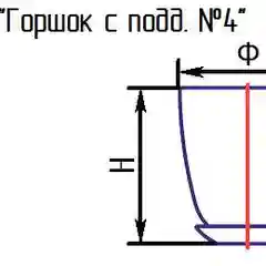 Горшок NiNaGlass крш.бел."Графика"/С